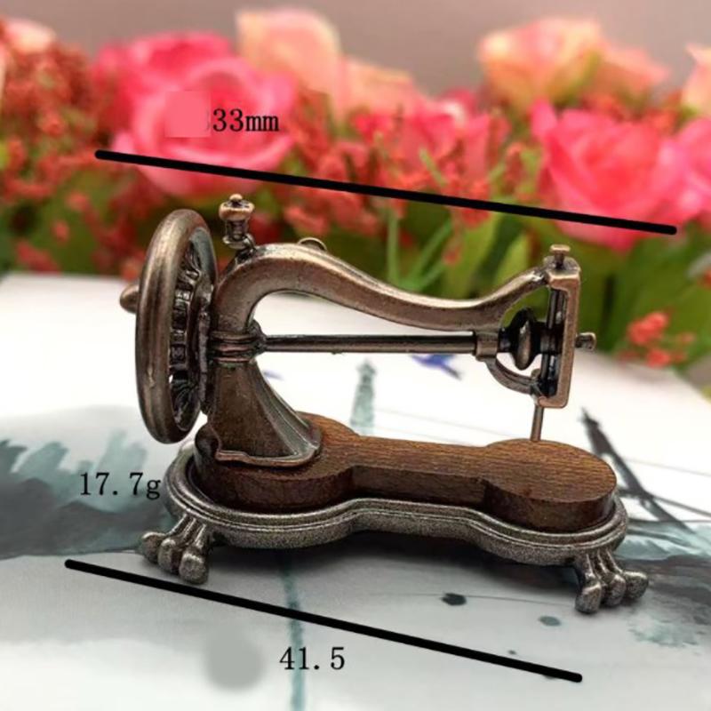 1:12 Dollhouse Decor Miniature Furniture Vintage Sewing Machine Toy Accessories For Dolls House Toys For Kids Pretend Toys