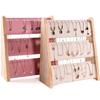 Versatile Necklace Arrangement Shelves Elegant Wood Jewelry Display Stand Practical Jewelry Pendant Storage Holder Rack