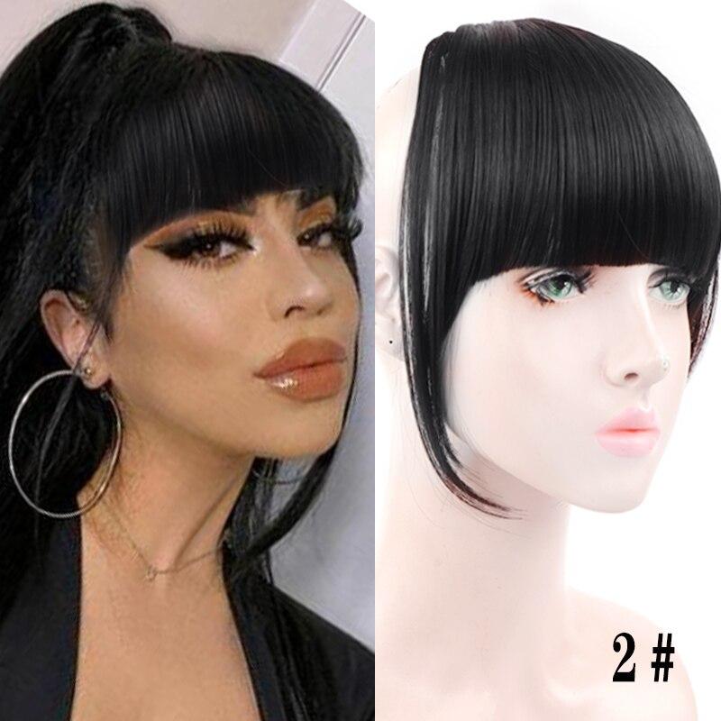 

Синтетические женские волосы LUPU, короткие прямые, тупые, с тупой челкой, натуральные накладные заколки для волос, шиньоны для черного термостойкого волокна 15CM