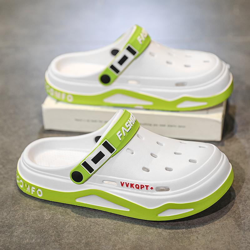 

Новые модные сандалии мужские EVA повседневные удобные дырчатые садовые туфли мужские пляжные сандалии для дома унисекс тапочки 44-45