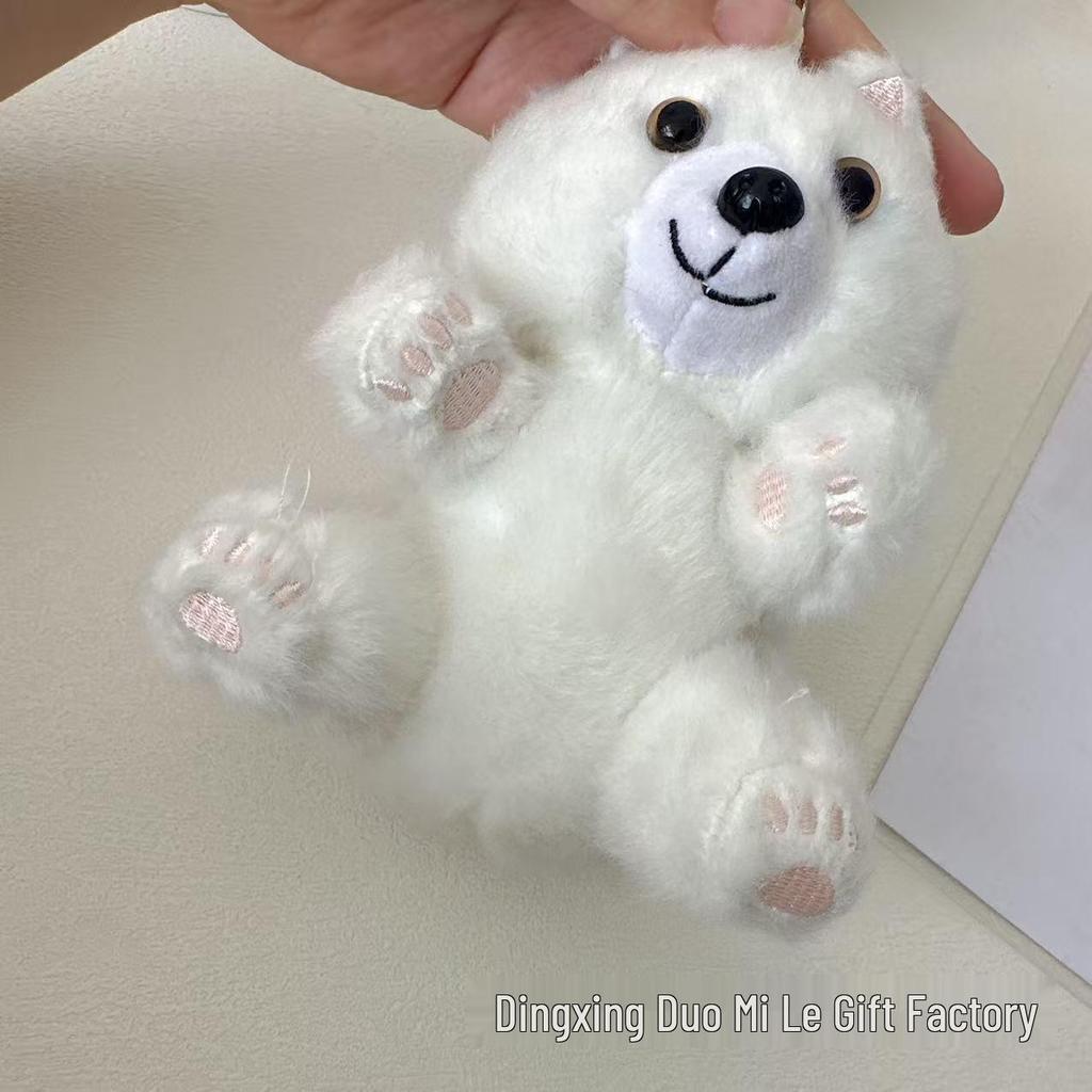 Xiaohongshu Cute Plush Samoyed Keychain Doll - Ideal Healing Birthday Gift for Girls
