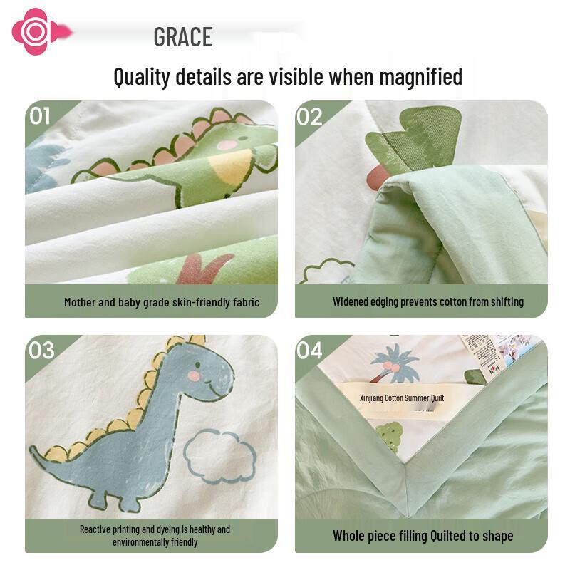 Kleiner Dinosaurier Xinjiang Baumwolle Sommerdecke