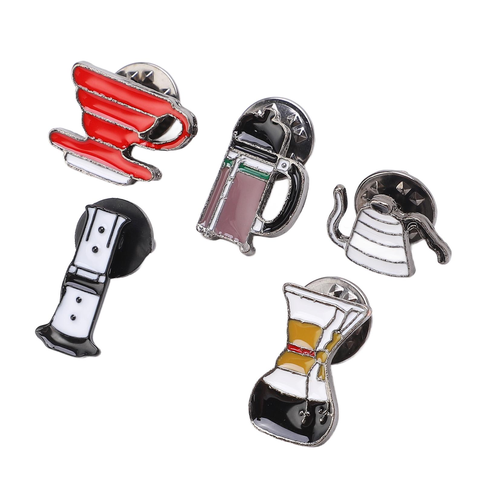 

5 шт. Новинка Брошь Пин Кофейник Серия Инструментов Узор Сделай Сам Изготовление Сплав Легкий Декоративный Значок на Лацкан для Сумки