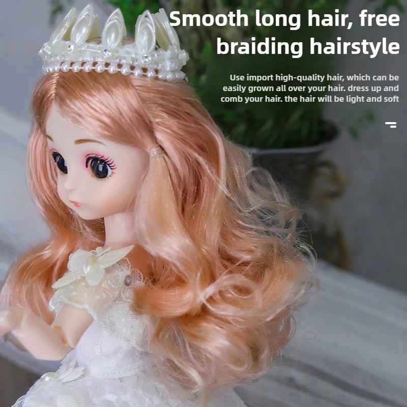 30cm 1/6 BJD Princess Doll Dress Up with Clothes Shoes 20 Joints Movable Cute Sweet Face Child Girl Birthday Gift Kids Doll Toy