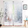2 Pieces, Reindeer Curtains In Winter Forest Snow -30% Blackout - Suitable for Living Room, Bedroom, Kitchen, Home Decoration