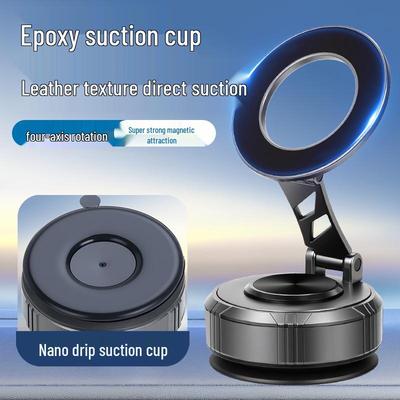 Foldable Rotating Magnetic Phone Holder with Super Stable Vacuum Suction