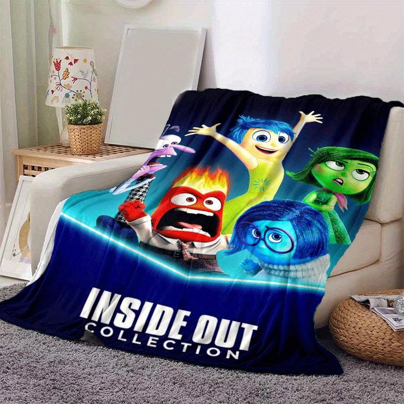 1pc Inside Out Printing Blanket - Soft, All-Season Throw for Living Room, Bedroom,Personalized Gift with Adorable Cartoon Design