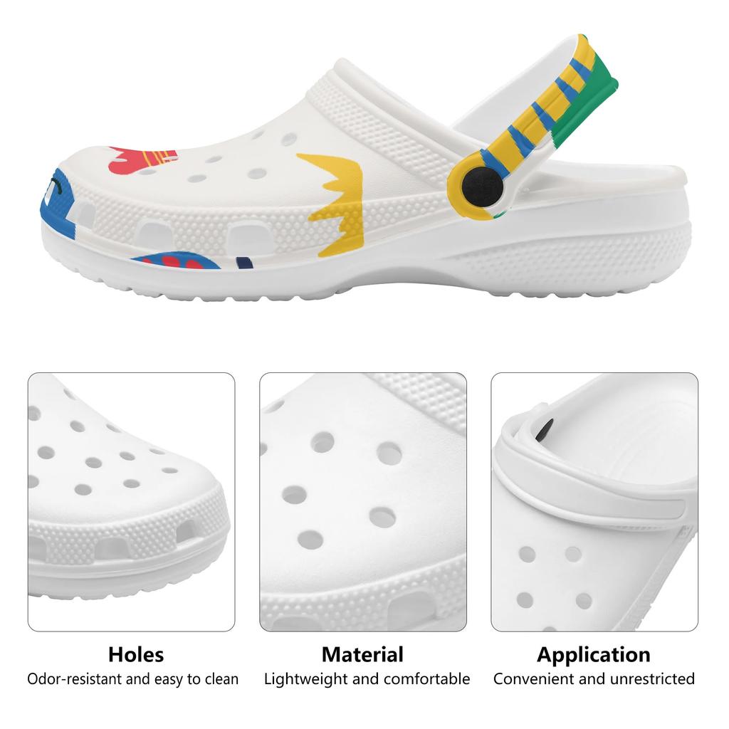 Casual Printed EVA Clogs Adult Unisex Ventilated Lightweight Slip On Casual Shoes Soft Sole Summer Sandals Daily Leisure Wear