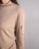 Maegolenseoul Tattooed Eclipse Loose Fit Turtleneck Long Sleeve Mocha Beige
