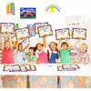 Yisong 35 Pcs Preschool Diploma, Colorful Preschool Graduation Award Certificate Classroom Activities Certificate for Kid Student Teacher Preschool