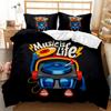 Cartoon Duvet Cover Set Dinosaur Playing Baseball Never Give Up Bedding Set Cartoon Double Queen King Size Polyester Quilt Cover