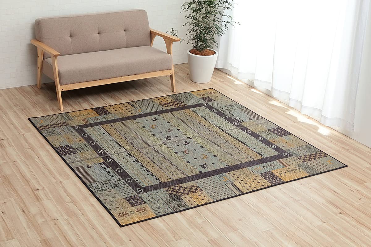 

Ikehiko Corporation Igusa Rug Carpet Gabe NS Troy Antibacterial and Odor Resistant Fabric Brown 191 x 191 cm Non-Slip Non-woven Approx. #8198479