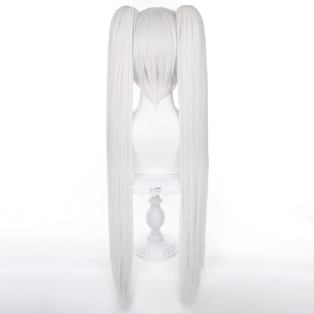 Frieren Cosplay Wig, Silver, Long, Twin Tails, Heat Resistant, for Events, Christmas, Halloween, Costumes, School Festivals, Cultural Festivals,