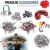 263Pcs/Set Fishing Tackle Kit with Box Including Fishing Weights Sinkers Jig Hooks Beads Swivel Snap Bobbers