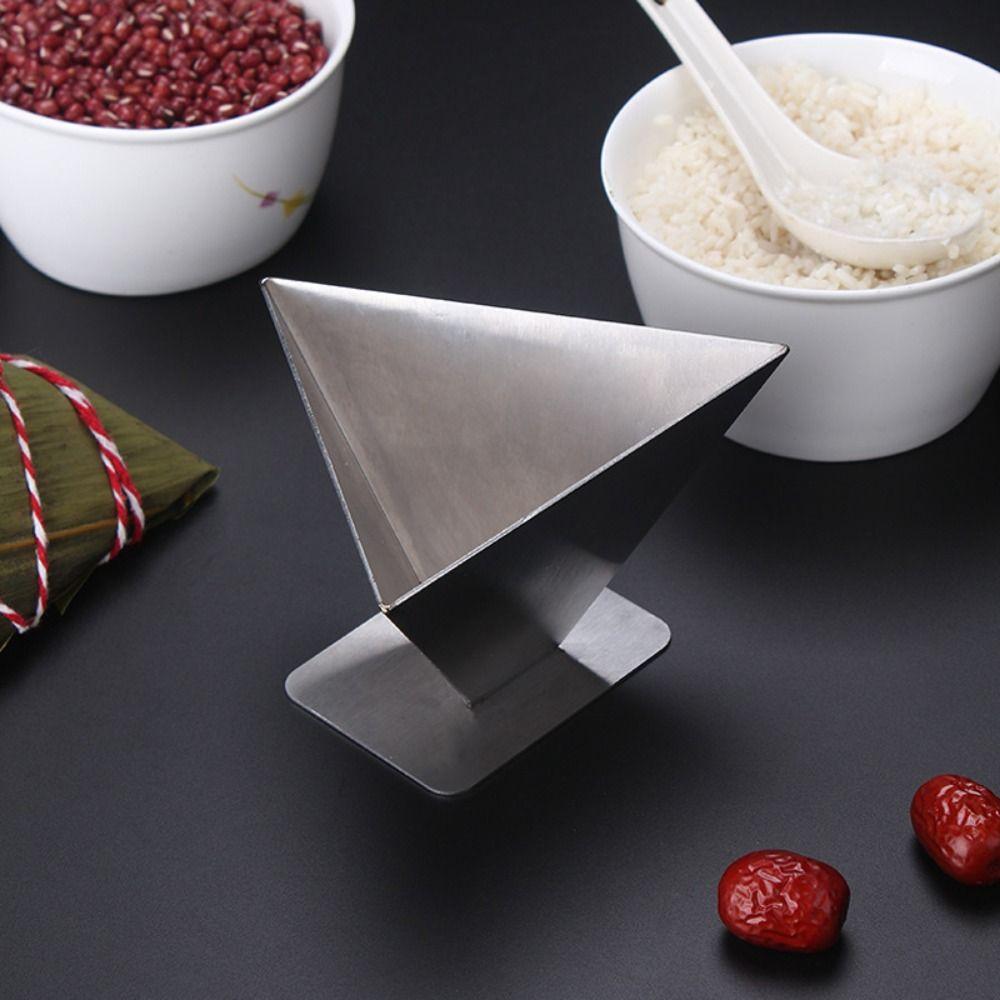 Stampo per Zongzi Triangolare Rettangolare Strumento per la Preparazione di Dumpling di Riso in Acciaio Inossidabile Pallina di Riso Fatta in Casa