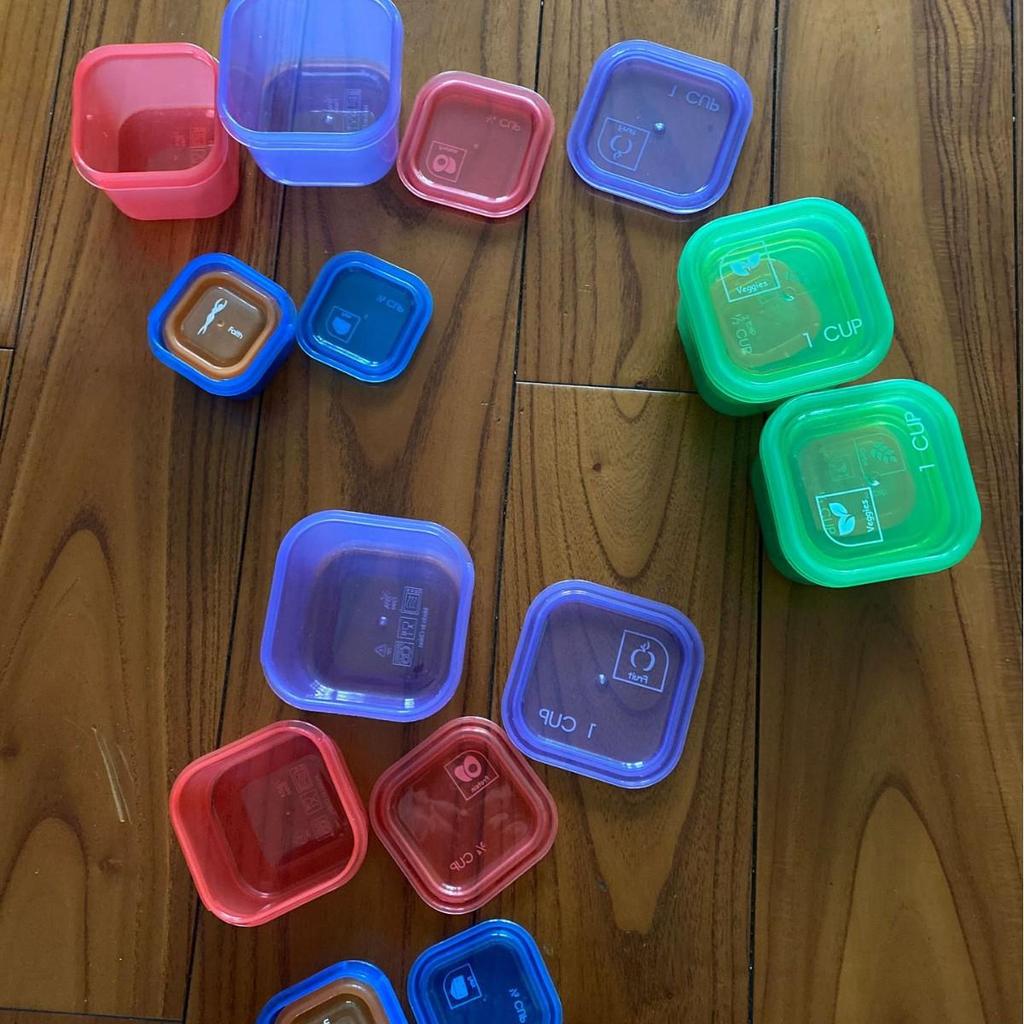 Mini Square Fresh-Keeping Food Box & Measuring Set for Nutritional Planning