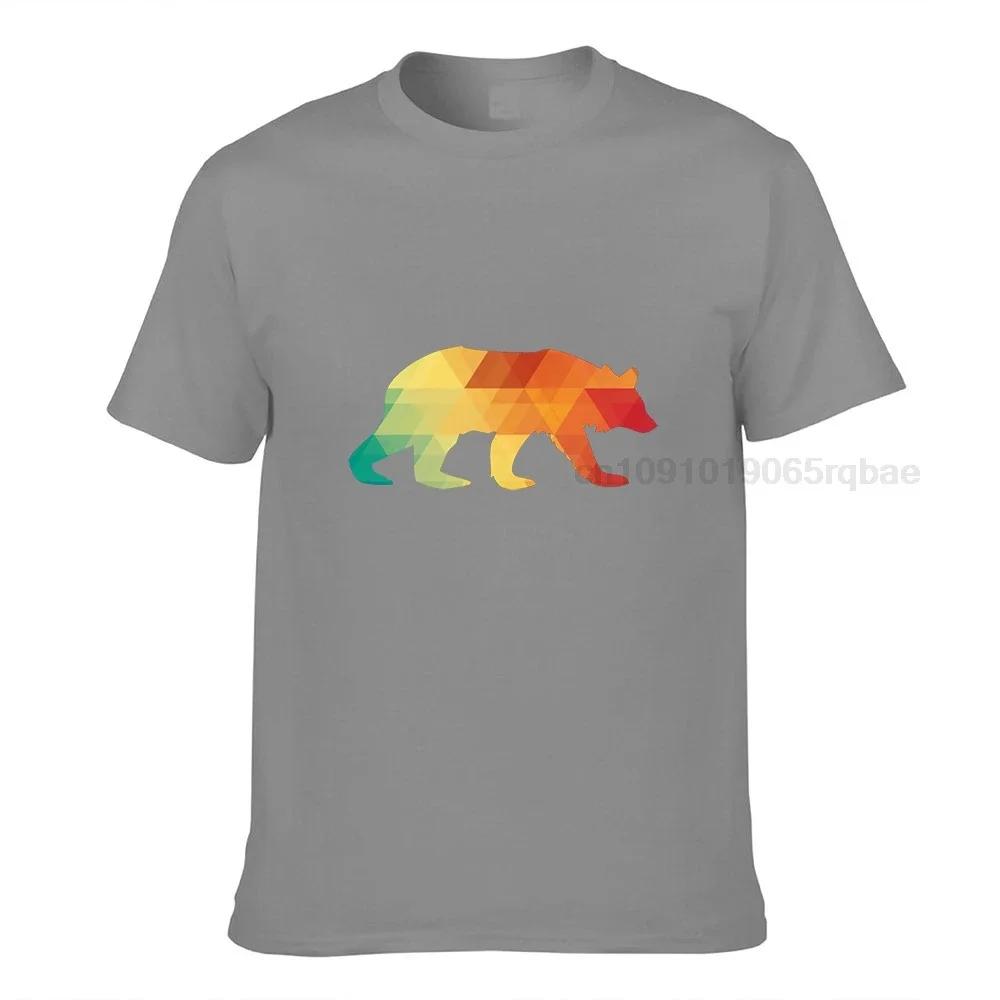 Bear Tshirt Make Your Own Shirt Geometric Animal T Shirt For Unisex Custom Tees High Quality Clothing Shirt