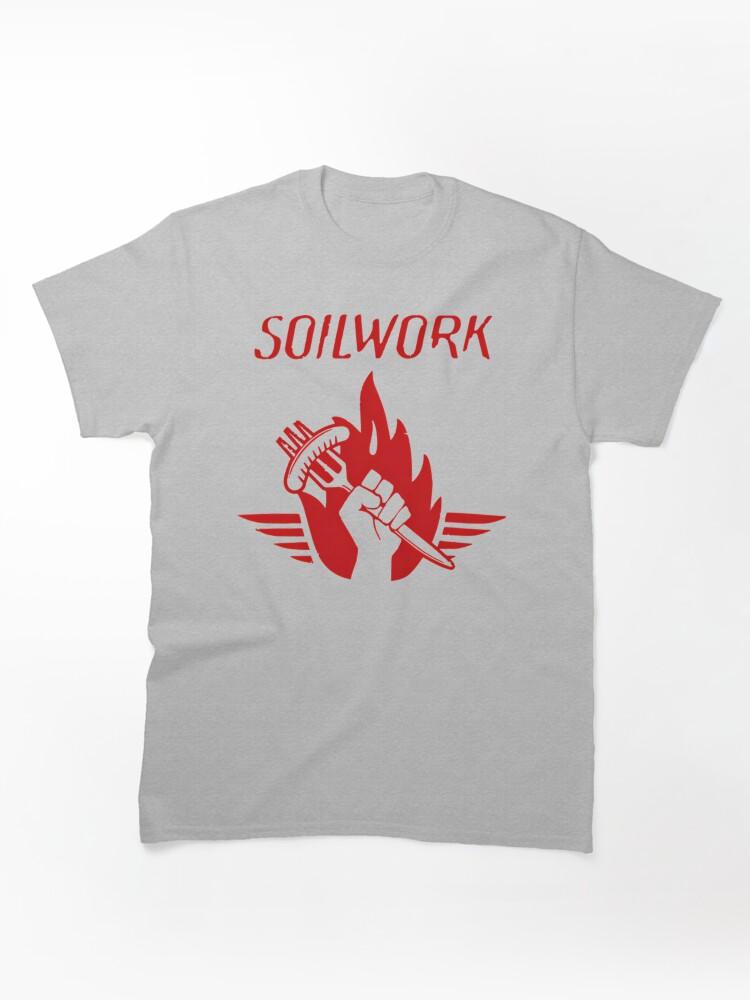 Fist Holding Fork and Fire Flame Classic Unisex T-Shirt