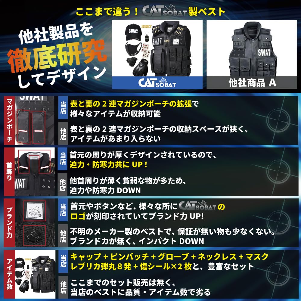Vestă SWAT Costum Cosplay Set complet Joc de supraviețuire Uniforma de luptă Halloween Specificații Ziua Producător [Catsobat] [30 garanție] (Pentru adulti)