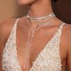 Fashion Korean Geometric Tassel Necklace, Dinner Party Ladies Sparkling Jewelry Accessories