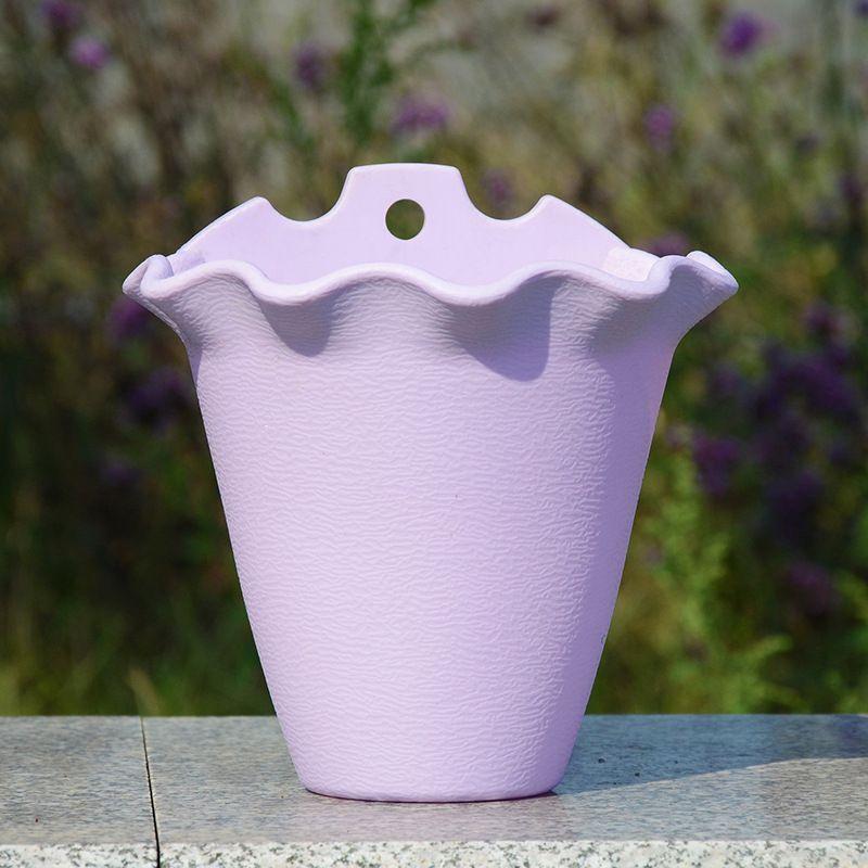 Vibrant Plastic Hanging Planter For Garden Or Balcony Wall Flower Pot Decoration