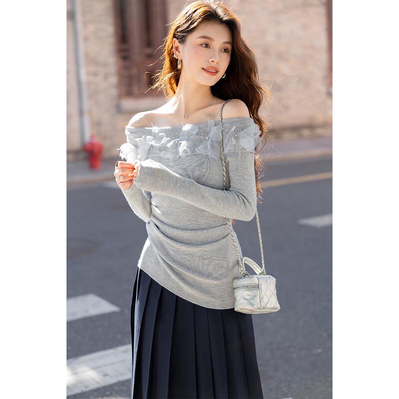 Mokana Women's Elegant Long-Sleeve Knit Top MKNJD3763
