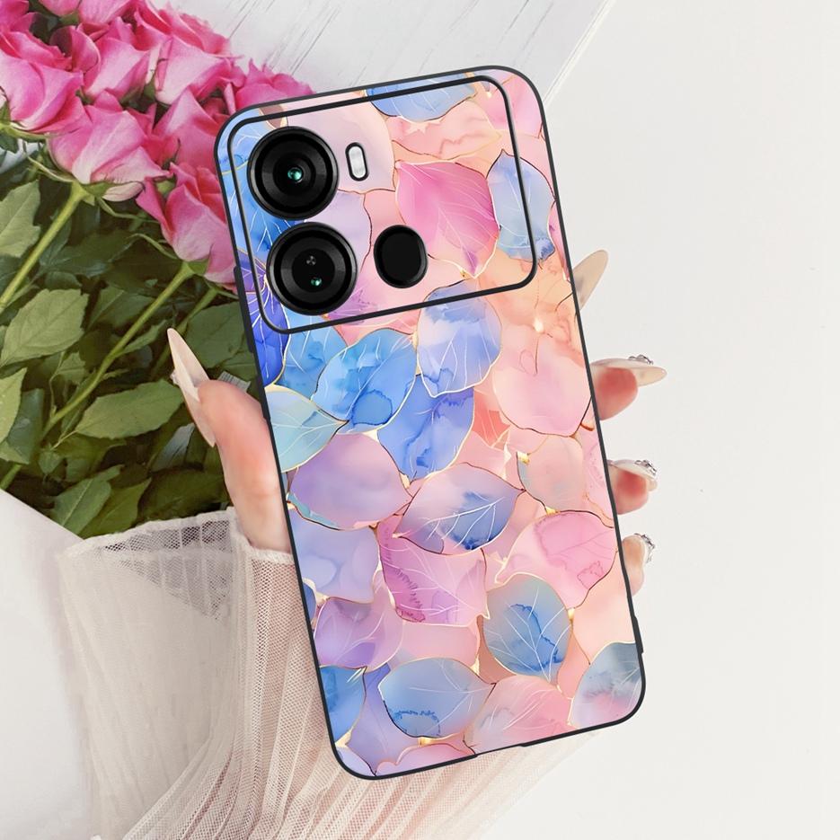 For Itel P40 Plus Case P683L Luxury Butterfly Tree Painted Cover Soft Silicone Phone Case For Itel P40 P662L P 40 ItelP40 + Bags
