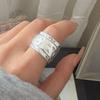 925 Sterling Silver Rings for Women Couple Minimalist Handmade Simple Heavy Wide Ring Fine Jewelry Gift Prevent Allergy