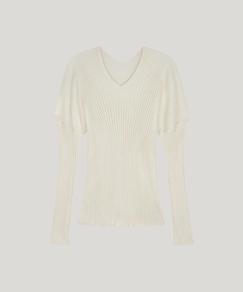 Poeteuseoul Line Ribbed Knit_Ivory