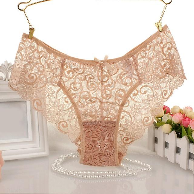 Sexy Women's Lace Panties Underwear Seamless Transparent Thongs Low Waist G-string Comfort Lady Lingerie Brazilian Female 2022