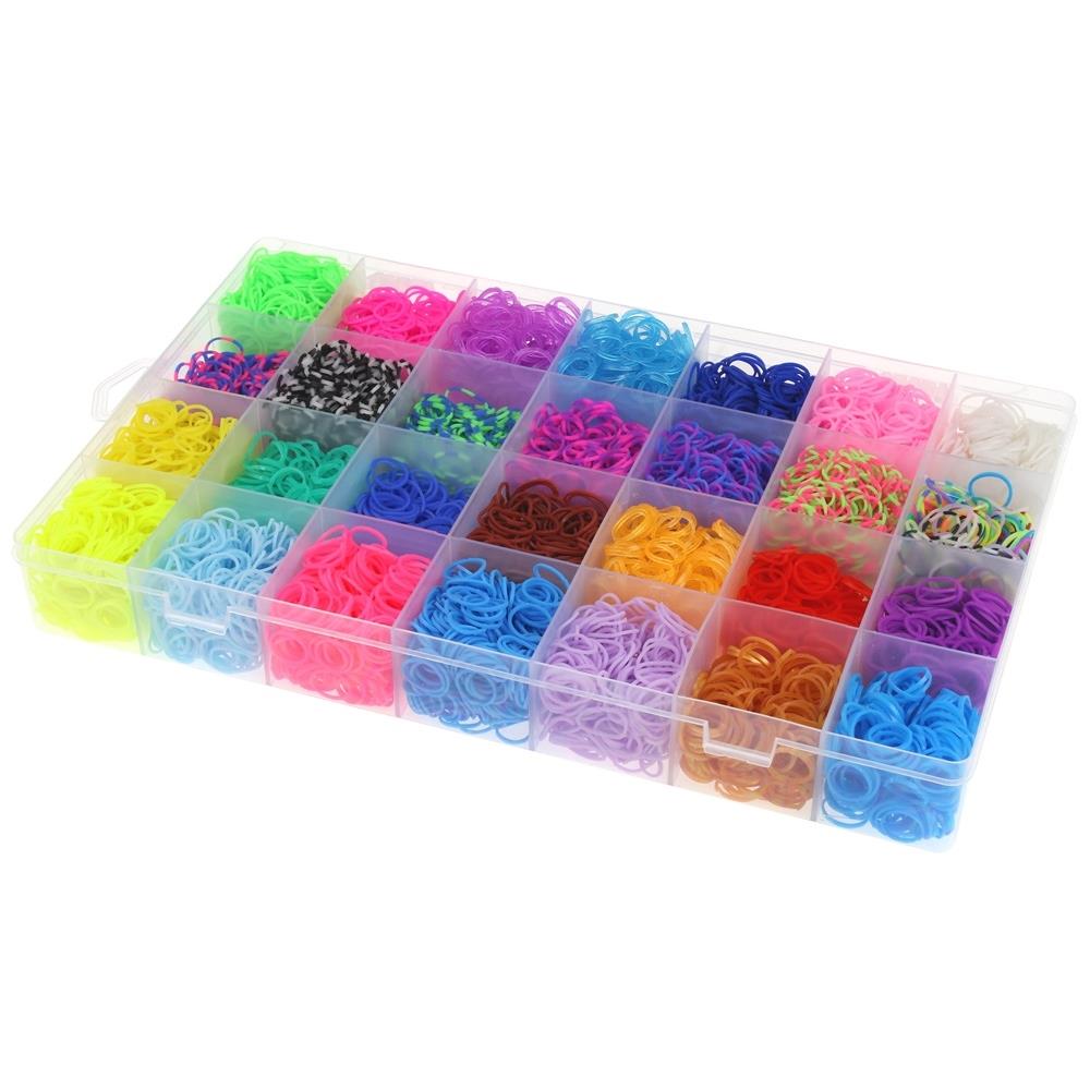 Elastische Bänder zum Herstellen von Armbändern Loom Bands Loom Zubehör 11880 Stück