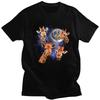 Three Moon Giraffes T Shirts Pure Cotton Tee Tops Streetwear Round Neck Tshirt Casual Short Sleeve Clothes For Men Birthday Gift