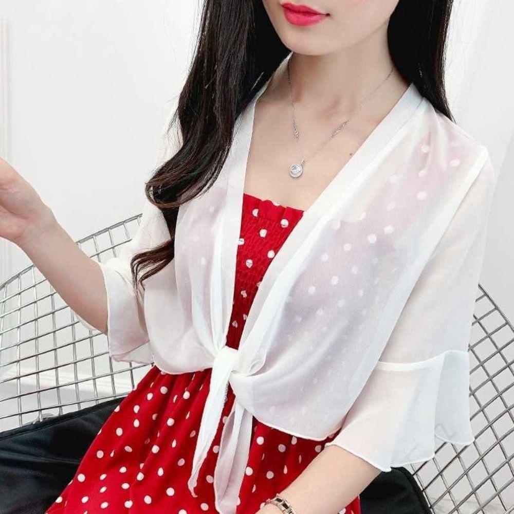 Chiffon Chiffon Shawl Multicolor Thin Coat Cloak Tulle Shawl Women