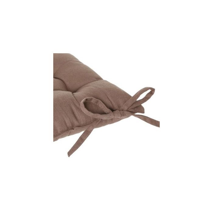 Stuhlkissen mit Bändern 38 x 38 cm Atmosphéra - Taupe