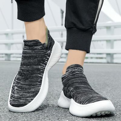 Mode Minimalistische Strick Herren Freizeit-Sneakers Gepolsterte Innensohle Fitnessstudio Walking Stilvoll Outdoor Bequem Unisex Jogging Männlich Sportschuhe