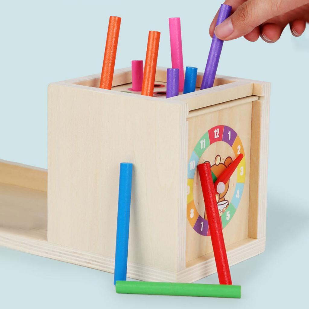 Six In One Coin Box Multi Functional Stick Pulling Carrot Preschool Building  Color Matching Intelligence Box Toy
