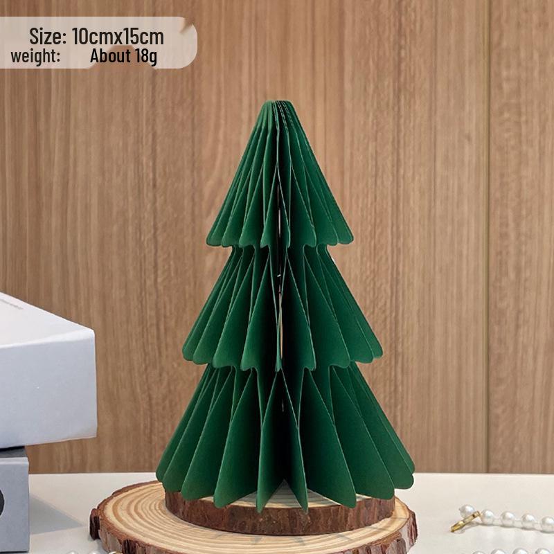 Creative Honeycomb Folding Christmas Tree Tabletop Ornament