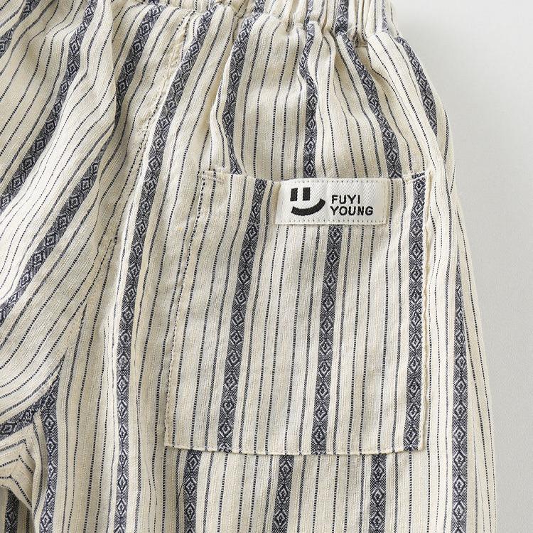 Kinder-Shorts Jungen-Shorts Sommer Freizeit Gestreift Fünfviertel-Hosen Baby-Shorts