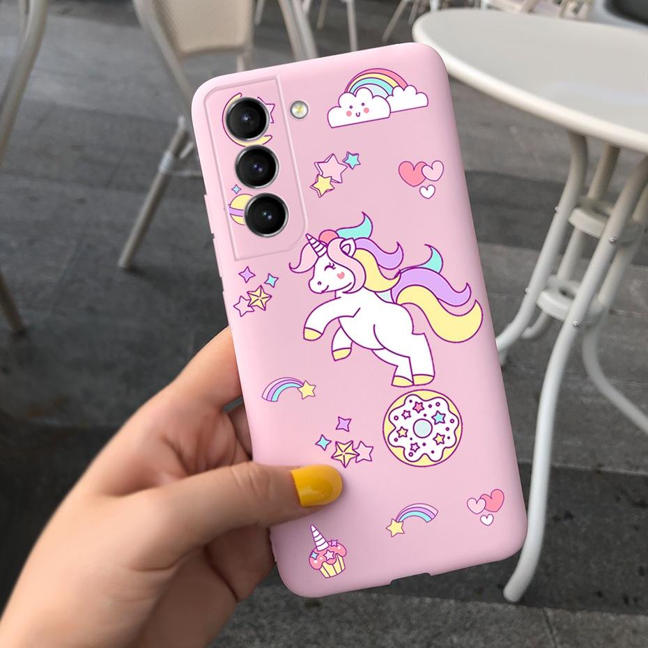 For Samsung Galaxy S22 5G Phone Case Cute Rainbow Milk Cow Painted Cover For Samsung S22 Plus S 22 Ultra Soft Silicon Fundas