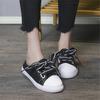 2024New Ladies Vulcanized Shoes Casual Wedge Heel Thick Sole Elastic Band Spring Autumn Height Increasing Shoes Women's Slippers