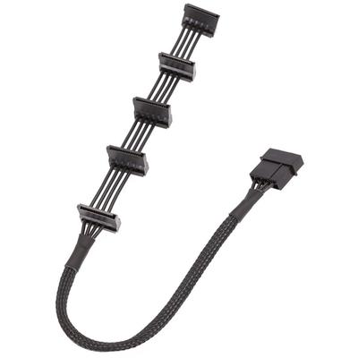 Power Extension Cable 15Pin Male To IDE 5 Port Large 4Pin Female Cable Power Adapter for Hard Drive Hardware Adapter