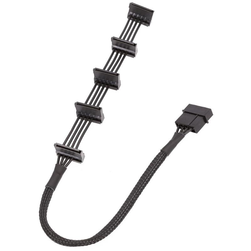 

Power Extension Cable 15Pin Male To IDE 5 Port Large 4Pin Female Cable Power Adapter for Hard Drive Hardware Adapter 1