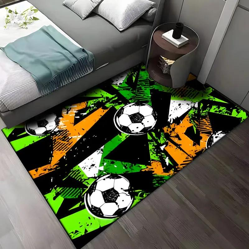 Football Art Pattern Rug Carpet for Living Room Bathroom Mat Creative Doormat Carpet for Bedroom Home Decor Tapis Salon