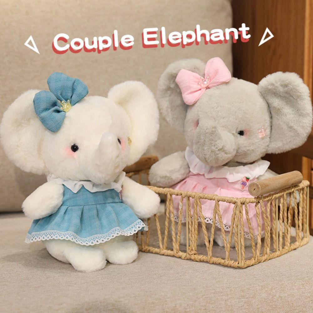 

Wearing Bow Lace Dress Cartoon Rabbit Plush Toys Pretty Stuffed Rabbit Doll Gift for Couples style A