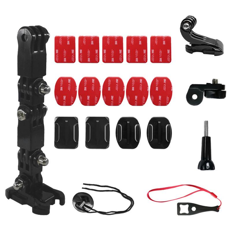Camera Holder Set for GoPro Motorcycle Helmet Chin Mount Adjustable Chin Bracket Multi Angle Holder