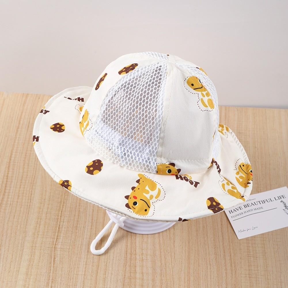 

Cartoon Baby Fisherman Cap Thin Material Dinosaur Print Bucket Hat Sun Protection Hat Playgroun Style A