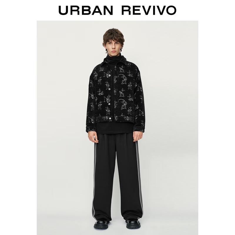 UR2025 Men s Winter Rabbit Print Oversized Jacket S