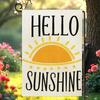Hello Sunshine Summer Garden Ag Sun Boho Yard Ag Spring, 12x18 Inches XXQ