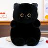 Pluche kat met PP-katoenvulling, zachte dierenknuffel voor kinderen en volwassenen.