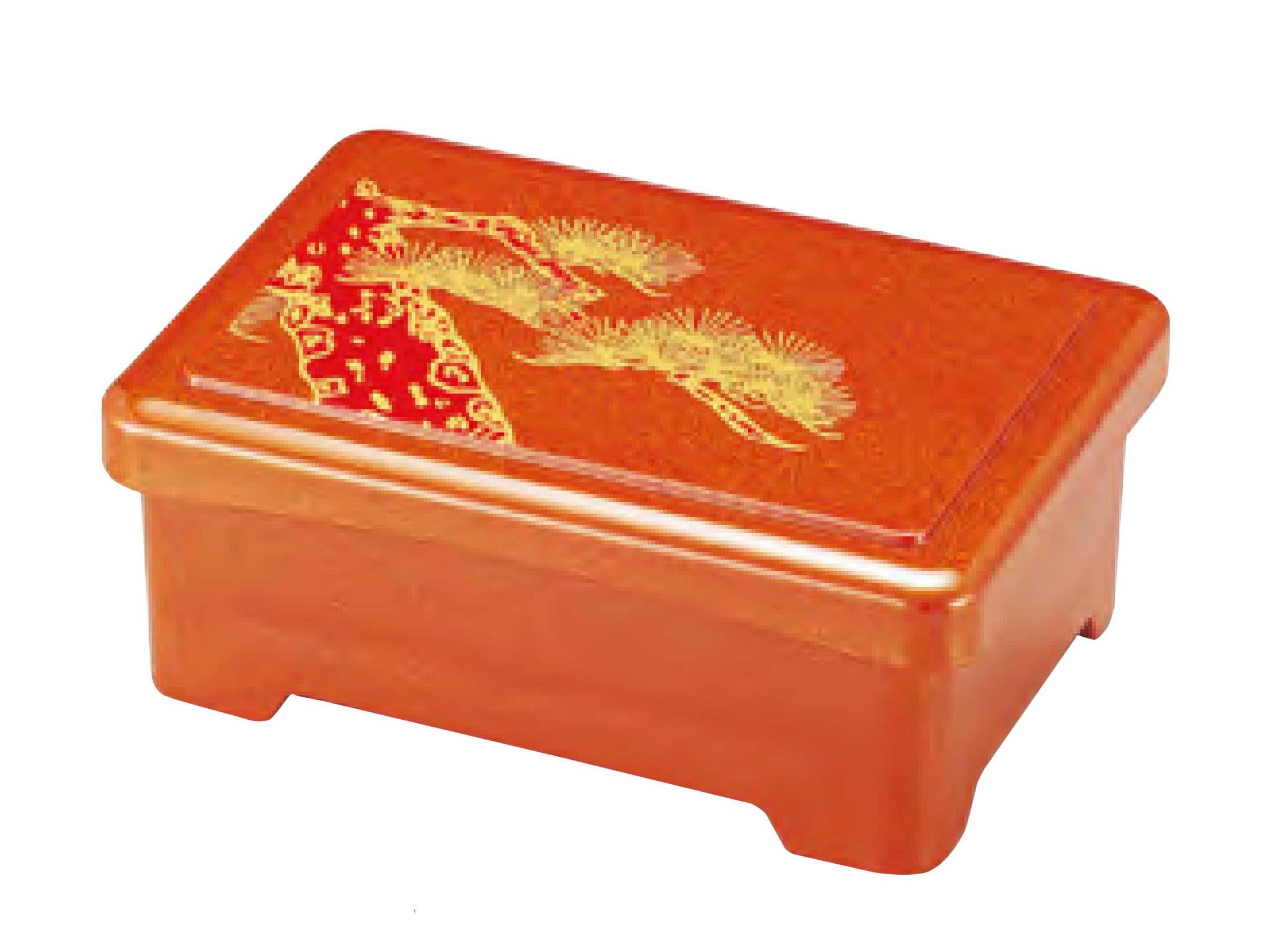 

Коробка для угря Вакаидзуми, Длинная, Красная сосна и Киноварь, Лак, D.X. Шкатулка, Лак с росписью по перламутру, 1-568-1